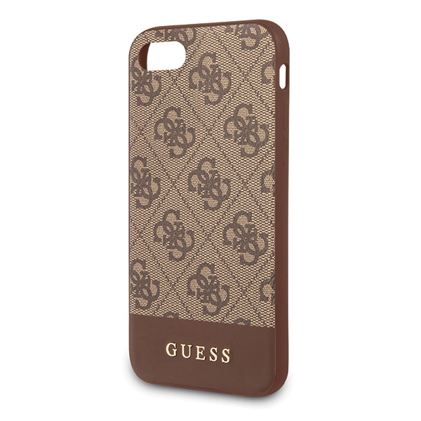 Guess 4G Stripe Collection case for iPhone 7 / 8 / SE 2020 / SE 2022 - brown