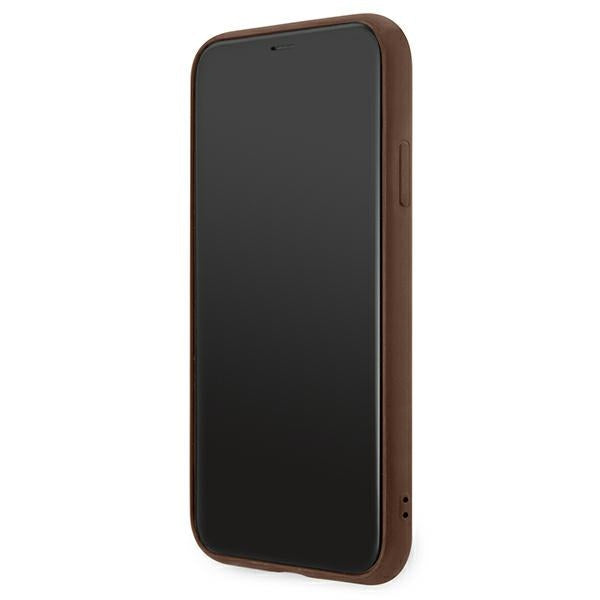 Guess 4G Metal Gold Logo Case for iPhone 11 / Xr 6.1" - Brown