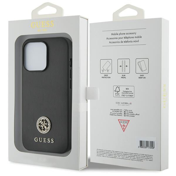 Guess Strass Metal Logo iPhone 13 Pro 6.1" Case - Black