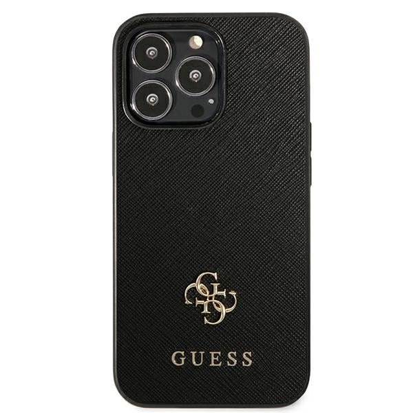 Guess Saffiano 4G Small Metal Logo case for iPhone 13 Pro / 13 6.1" - black