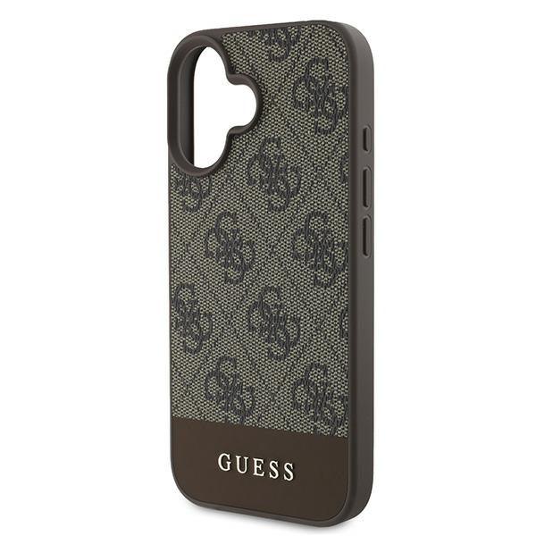Guess 4G Bottom Stripe Case for iPhone 16 Plus 6.7" - Brown