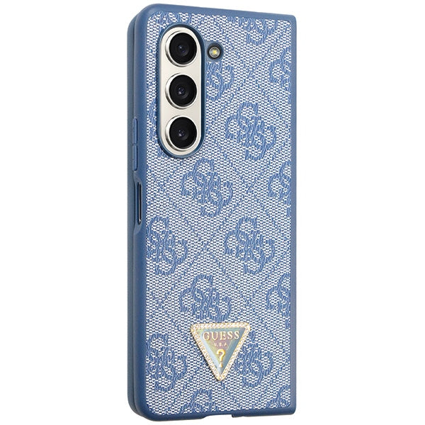 Guess 4G Triangle Strass Case for Samsung Galaxy Z Fold 5 - Blue
