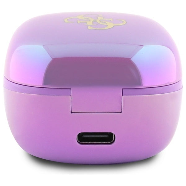 Guess 4G Printed Logo Bluetooth TWS Headphones + Docking Station - Purple
