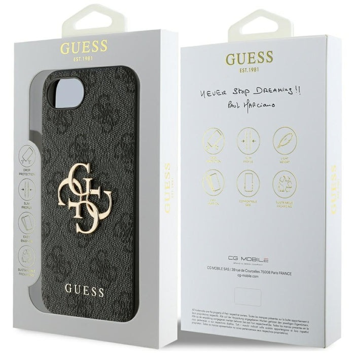 Guess 4G Big Logo Case for iPhone 16e - Black