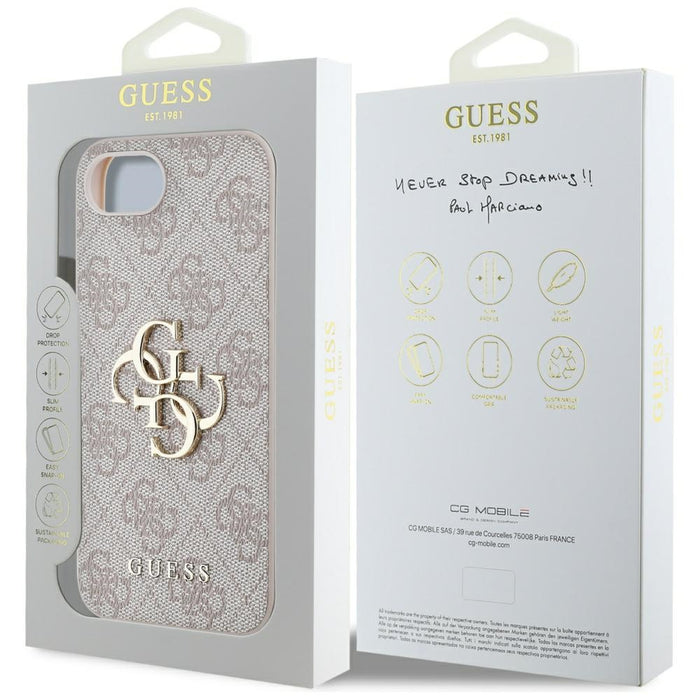 Guess 4G Big Logo Case for iPhone 16e - Pink