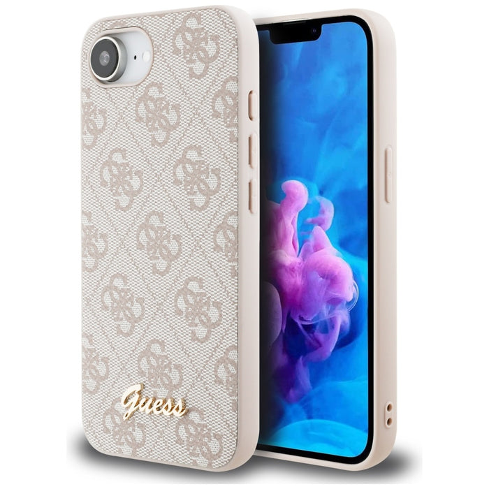 Guess 4G Script Logo MagSafe iPhone 16e Case - Pink