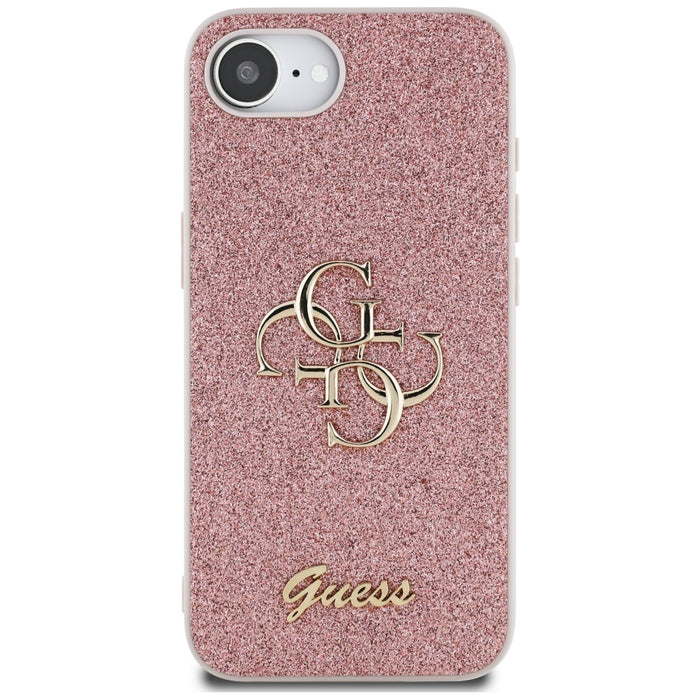 Guess Fixed Glitter Big 4G iPhone 16e Case - Pink