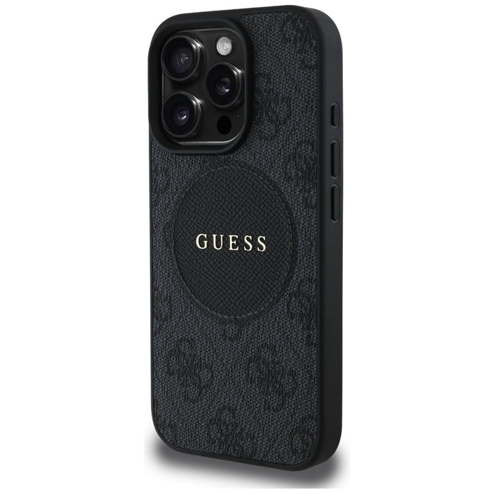 Guess 4G Circle Classic Logo MagSafe case for iPhone 16 Pro - black