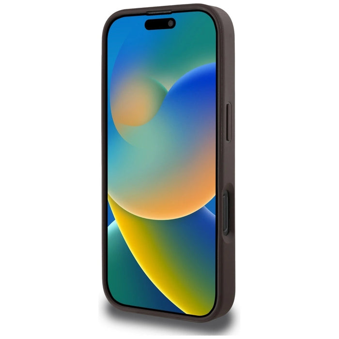 Guess 4G Circle Classic Logo MagSafe case for iPhone 16 Pro Max - brown