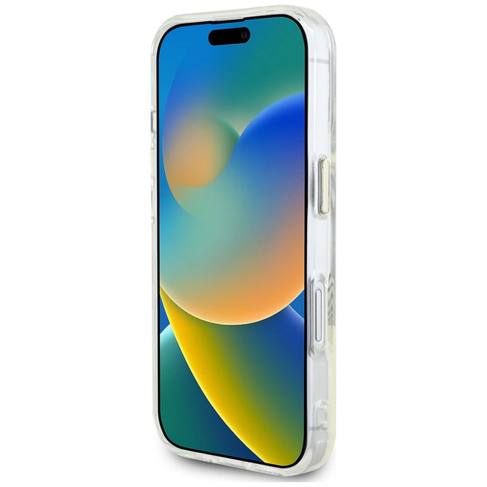 Guess IML Metal Colored Circle Classic Logo MagSafe case for iPhone 16 - black