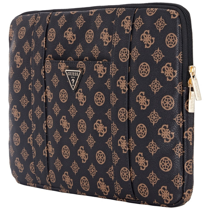 Guess Sleeve Peony Pocket Triangle 14" Laptop Bag - Black
