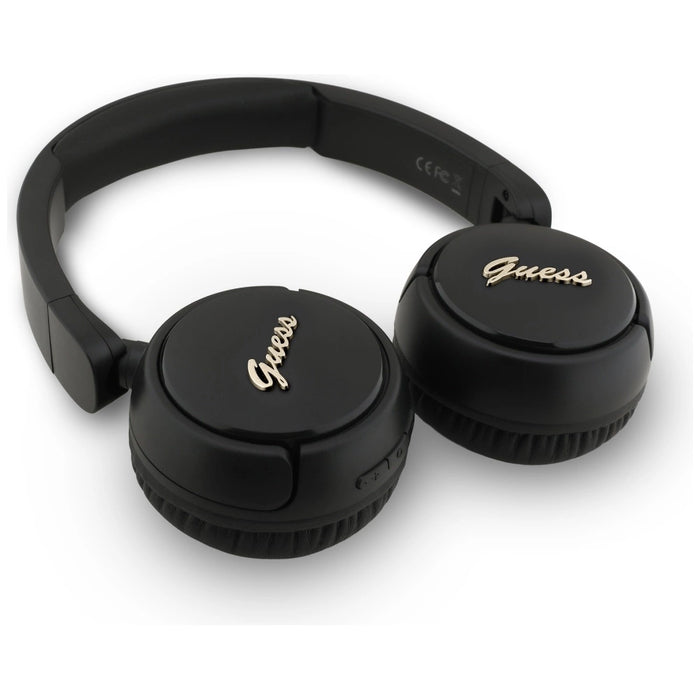 Guess Metal Logo Script Over-Ear Headphones - Black
