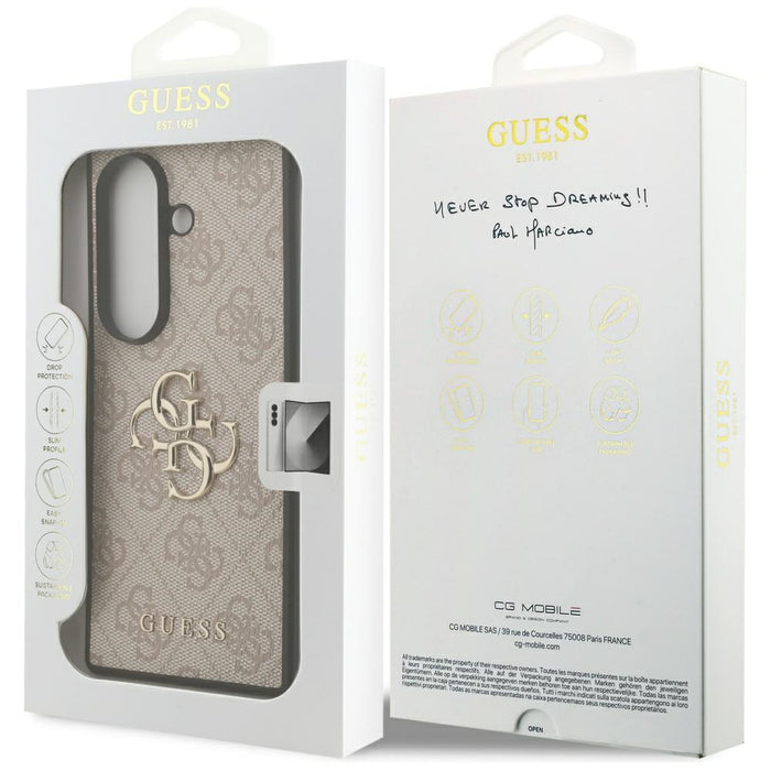 Guess Big 4G Logo Classic Logo Case for Samsung Galaxy Z Fold7 - Pink