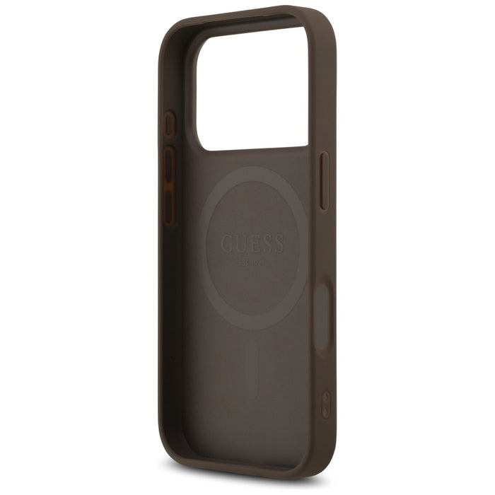 Guess 4G Printed Stripes MagSafe case for iPhone 17 Pro - brown