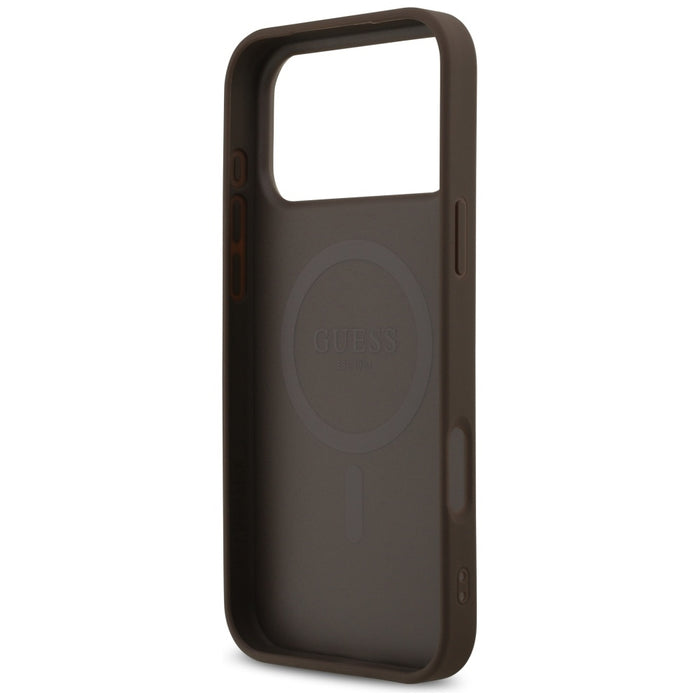 Guess 4G Printed Stripes MagSafe case for iPhone 17 Pro Max - brown