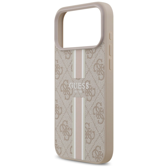 Guess 4G Printed Stripes MagSafe case for iPhone 17 Pro Max - pink