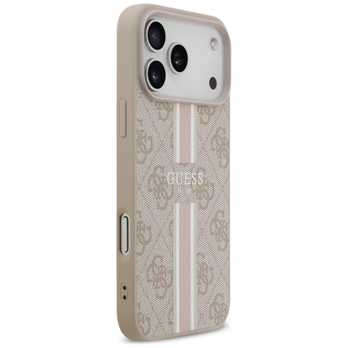 Guess 4G Printed Stripes MagSafe case for iPhone 17 Pro Max - pink