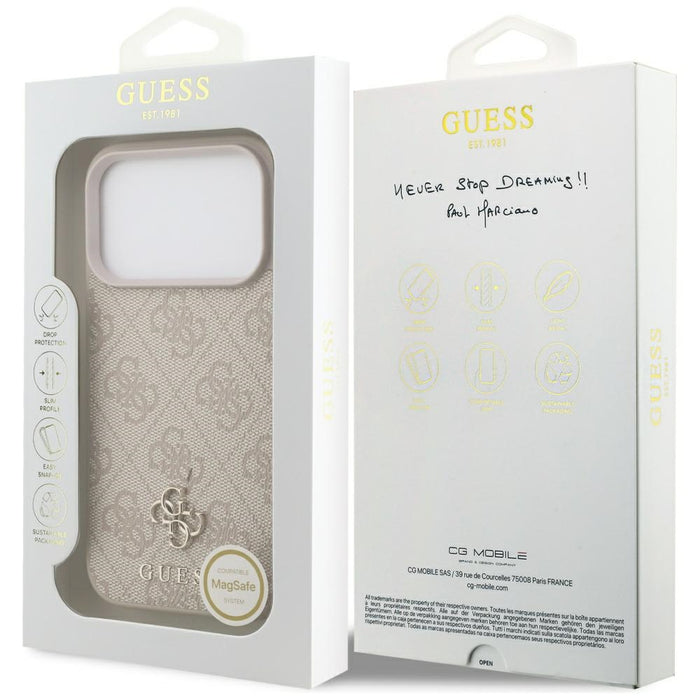 Guess 4G Small 4G and Classic MagSafe Case for iPhone 17 Pro - Pink