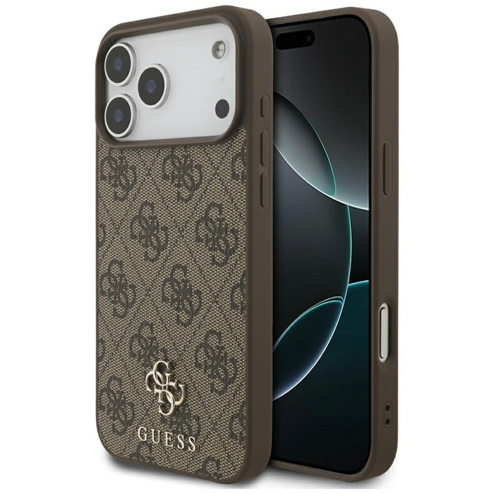 Guess 4G Small Classic Logo MagSafe Case for iPhone 17 Pro Max - Brown