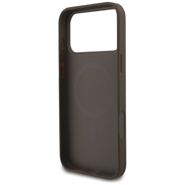 Guess 4G Small Classic Logo MagSafe Case for iPhone 17 Pro Max - Brown