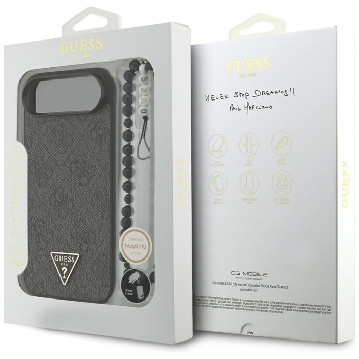 Guess 4G Strap Triangle Logo MagSafe Case for iPhone 17 Air - Black