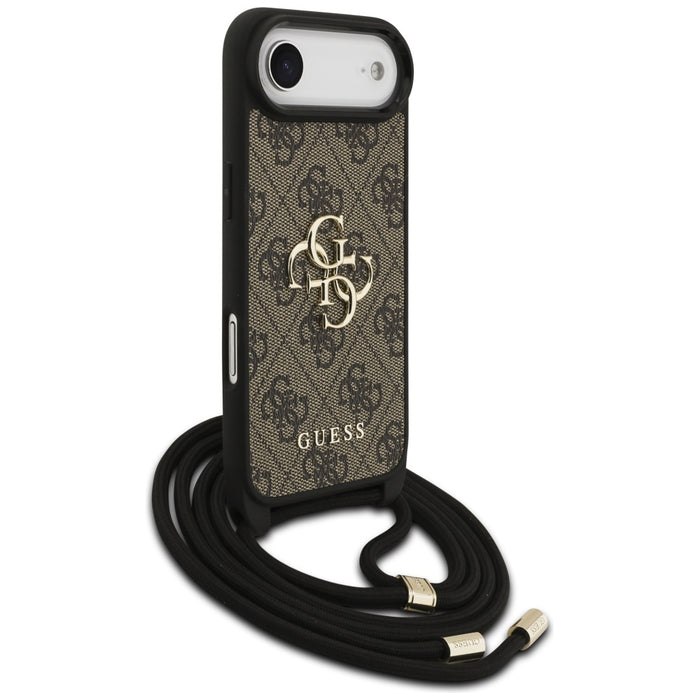 Guess 4G Big Logo Cord Stap Crossbody Case for iPhone 17 Air - Brown