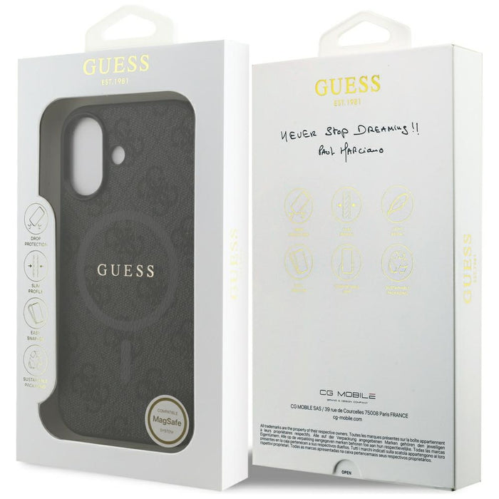 Guess 4G Ring Classic Logo MagSafe case for iPhone 17 - black
