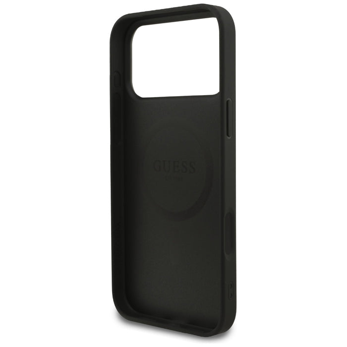 Guess 4G Ring Classic Logo MagSafe case for iPhone 17 Pro Max - black