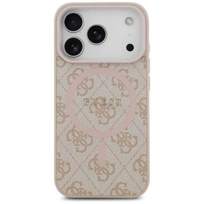 Guess 4G Ring Classic Logo MagSafe Case for iPhone 17 Pro - Pink