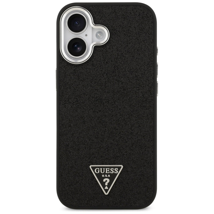 Guess Glitter Triangle Logo MagSafe Case for iPhone 17 - Black