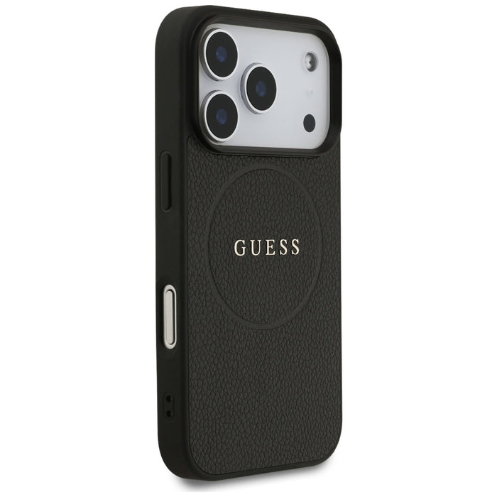 Guess Grained Ring MagSafe case for iPhone 17 Pro - black