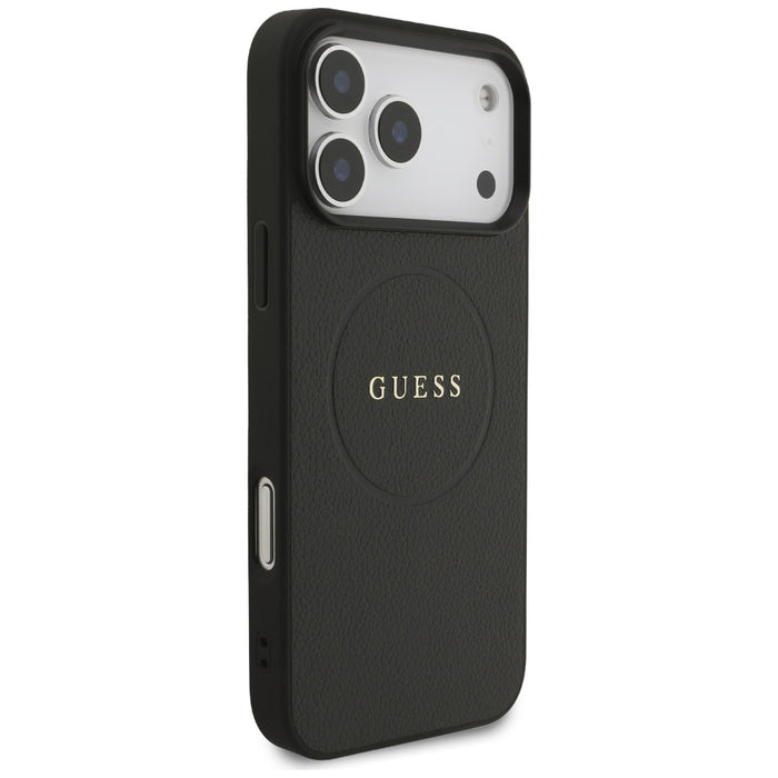 Guess Grained Ring MagSafe case for iPhone 17 Pro Max - black