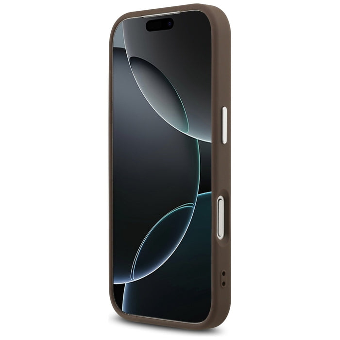Guess 4G Big 4G Classic Logo case for iPhone 17 Pro brown - silver