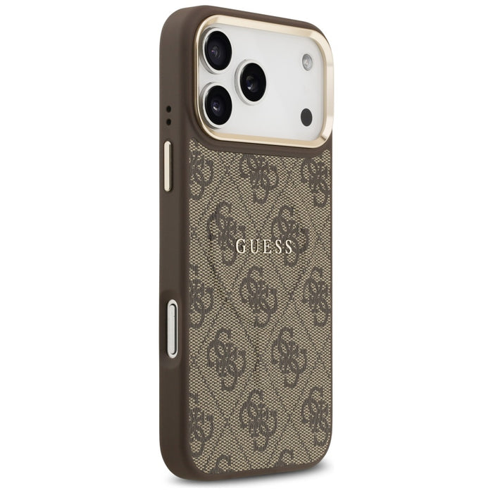 Guess 4G PU Classic Logo MagSafe Case for iPhone 17 Pro Max - Brown