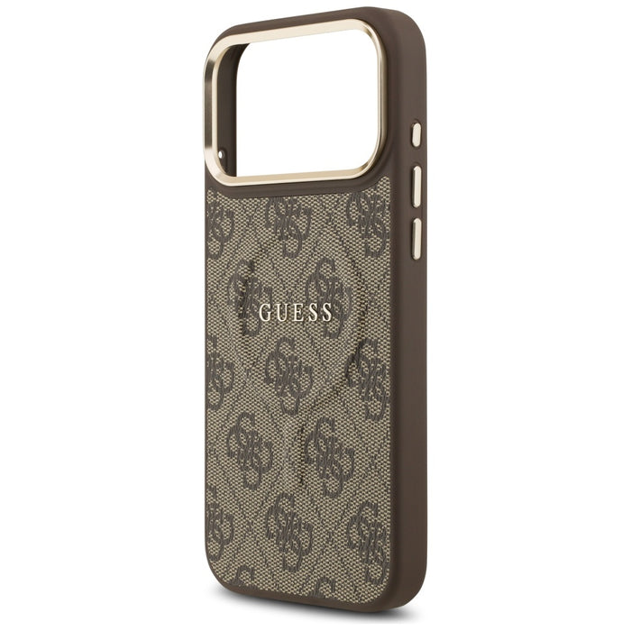 Guess 4G PU Classic Logo MagSafe Case for iPhone 17 Pro Max - Brown