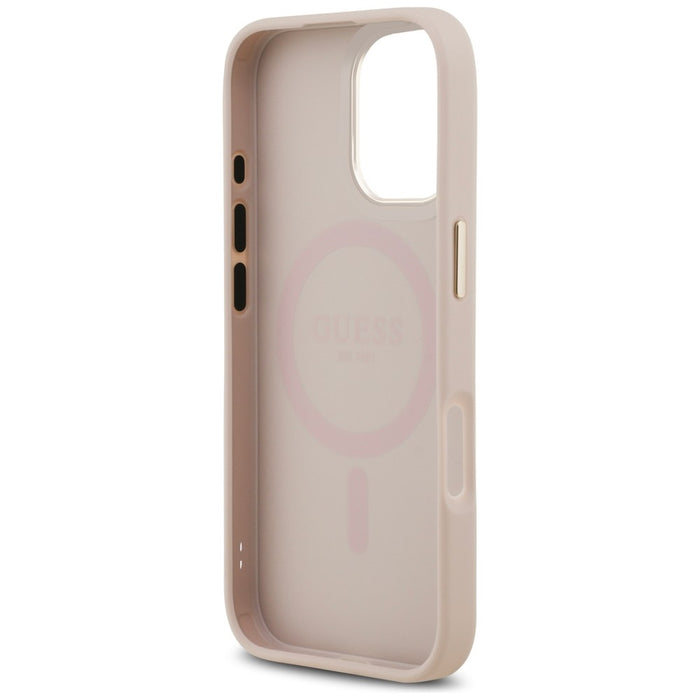 Guess 4G PU Classic Logo MagSafe Case for iPhone 17 - Pink
