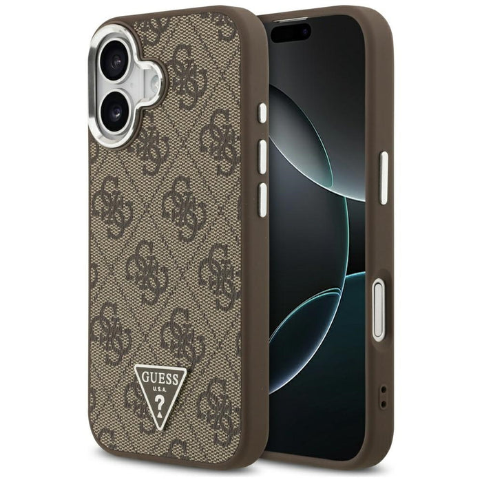 Guess 4G Triangle Logo MagSafe case for iPhone 17 - brown
