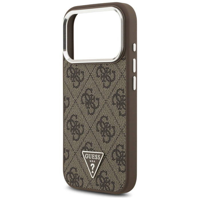 Guess 4G Triangle Logo MagSafe case for iPhone 17 Pro - brown