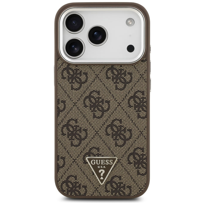 Guess 4G Triangle Logo MagSafe case for iPhone 17 Pro - brown