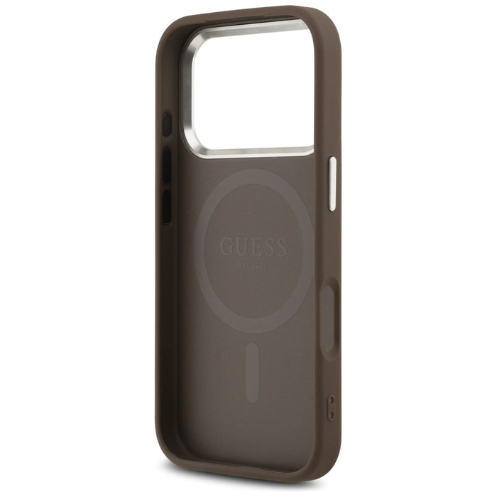 Guess 4G Triangle Logo MagSafe case for iPhone 17 Pro - brown