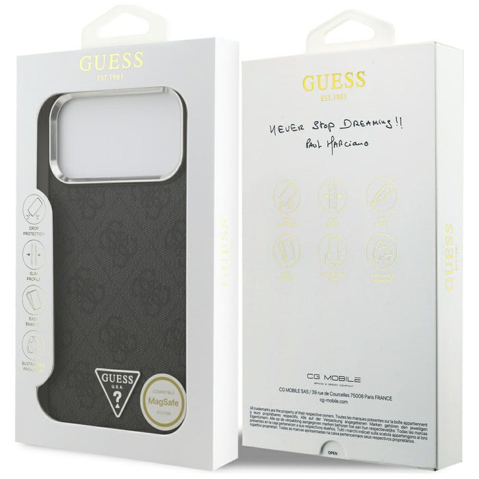 Guess 4G Triangle Logo MagSafe case for iPhone 17 Pro Max - black