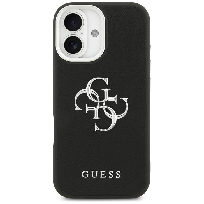 Guess Grained Big 4G Classic Logo case for iPhone 17 - black