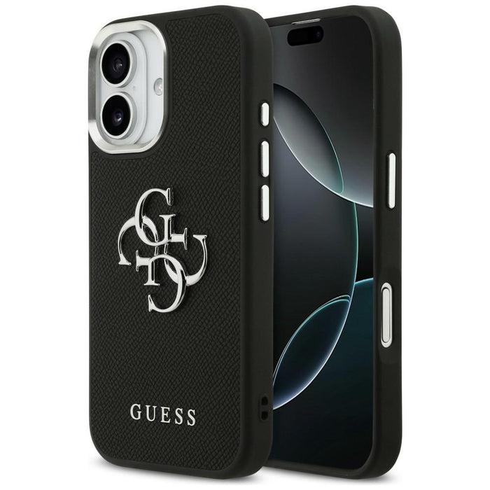 Guess Grained Big 4G Classic Logo case for iPhone 17 - black