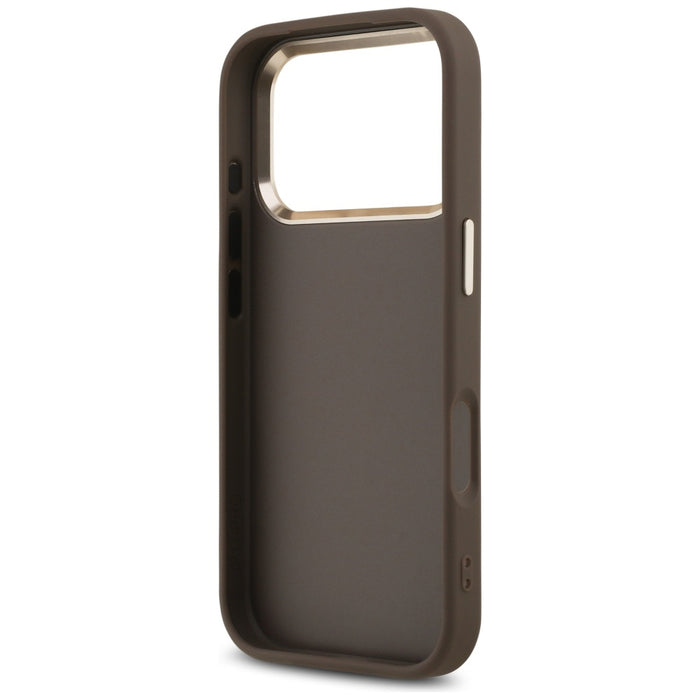 Guess 4G Big 4G Classic Logo Case for iPhone 17 Pro - Brown and Gold