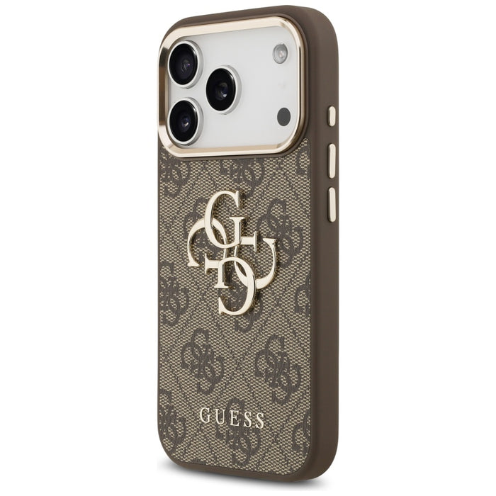 Guess 4G Big 4G Classic Logo Case for iPhone 17 Pro - Brown and Gold