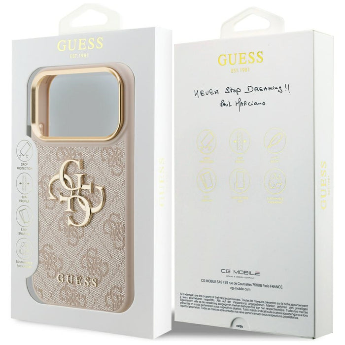 Guess 4G Big 4G Classic Logo Case for iPhone 17 Pro - Rose Gold