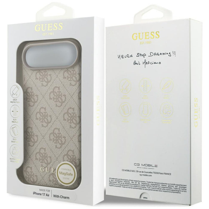 Guess 4G Charms Collection MagSafe Case for iPhone Air - Pink