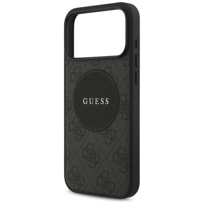 Guess 4G Circle Classic Logo MagSafe case for iPhone 17 Pro Max - black