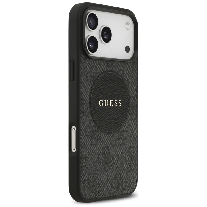 Guess 4G Circle Classic Logo MagSafe case for iPhone 17 Pro Max - black