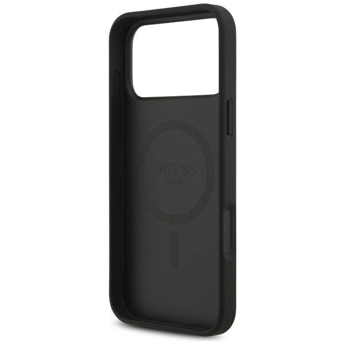 Guess 4G Circle Classic Logo MagSafe case for iPhone 17 Pro Max - black